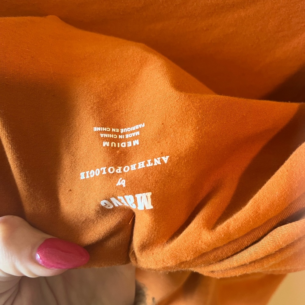 Anthropologie Maeve Bow-Back Wrap Top In Copper - Picture 8 of 8